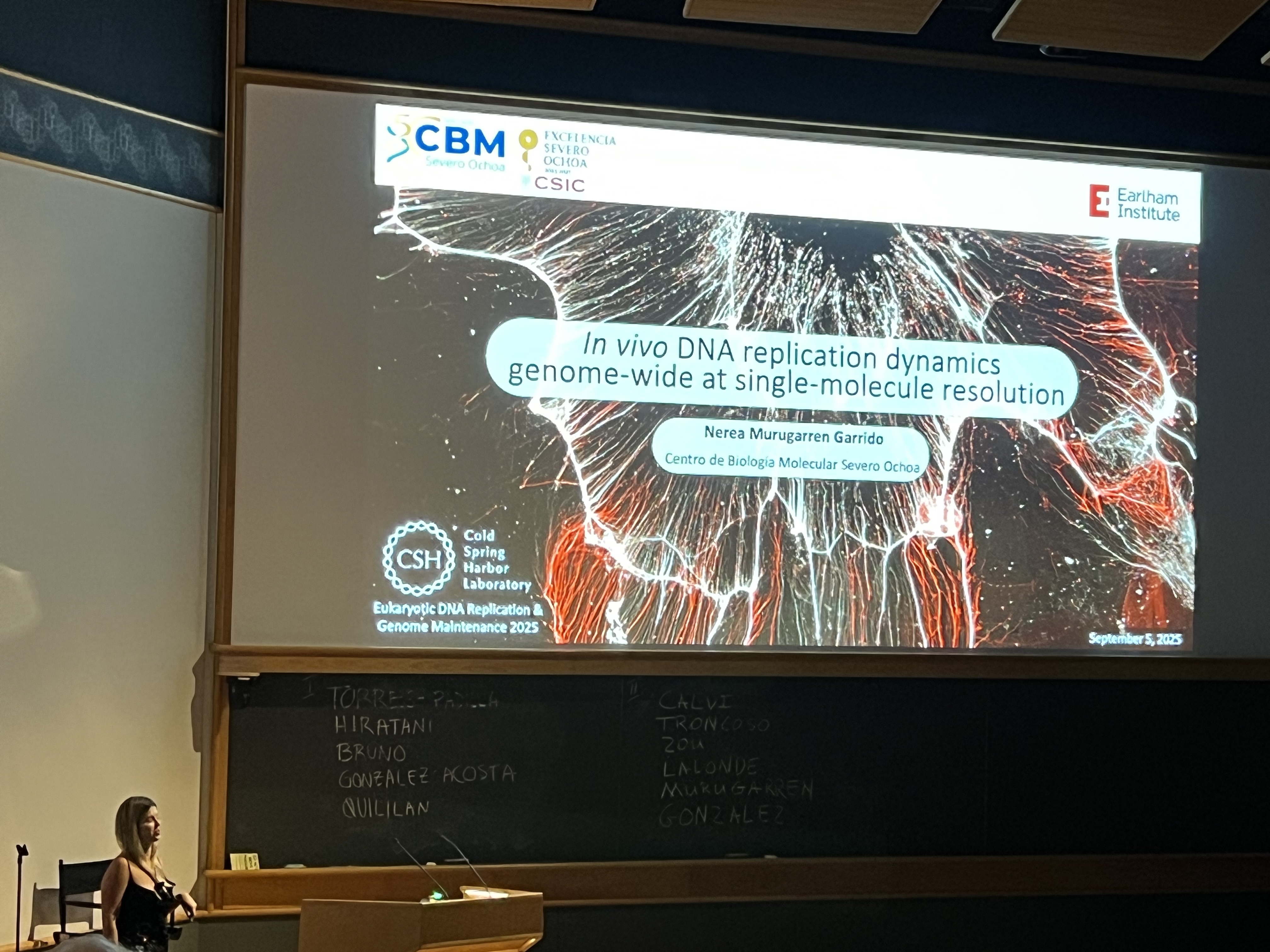 Nerea introducing her talk